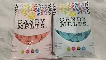 Candy melts różowe niebieskie czekolada