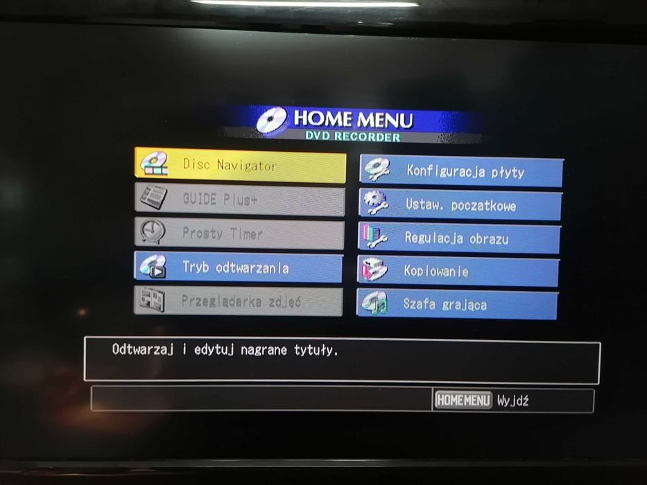 Nagrywarka Pioneer DVR-545H  HDMI PILOT polskie menu
