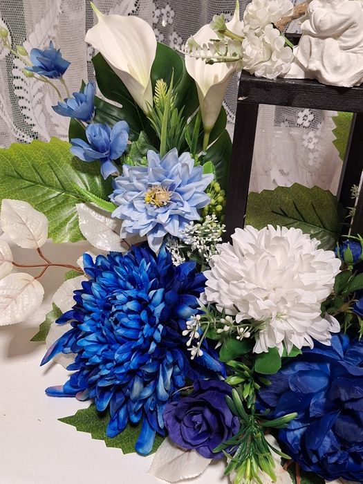 Stroik/ wiązanka,  lampion drewniany