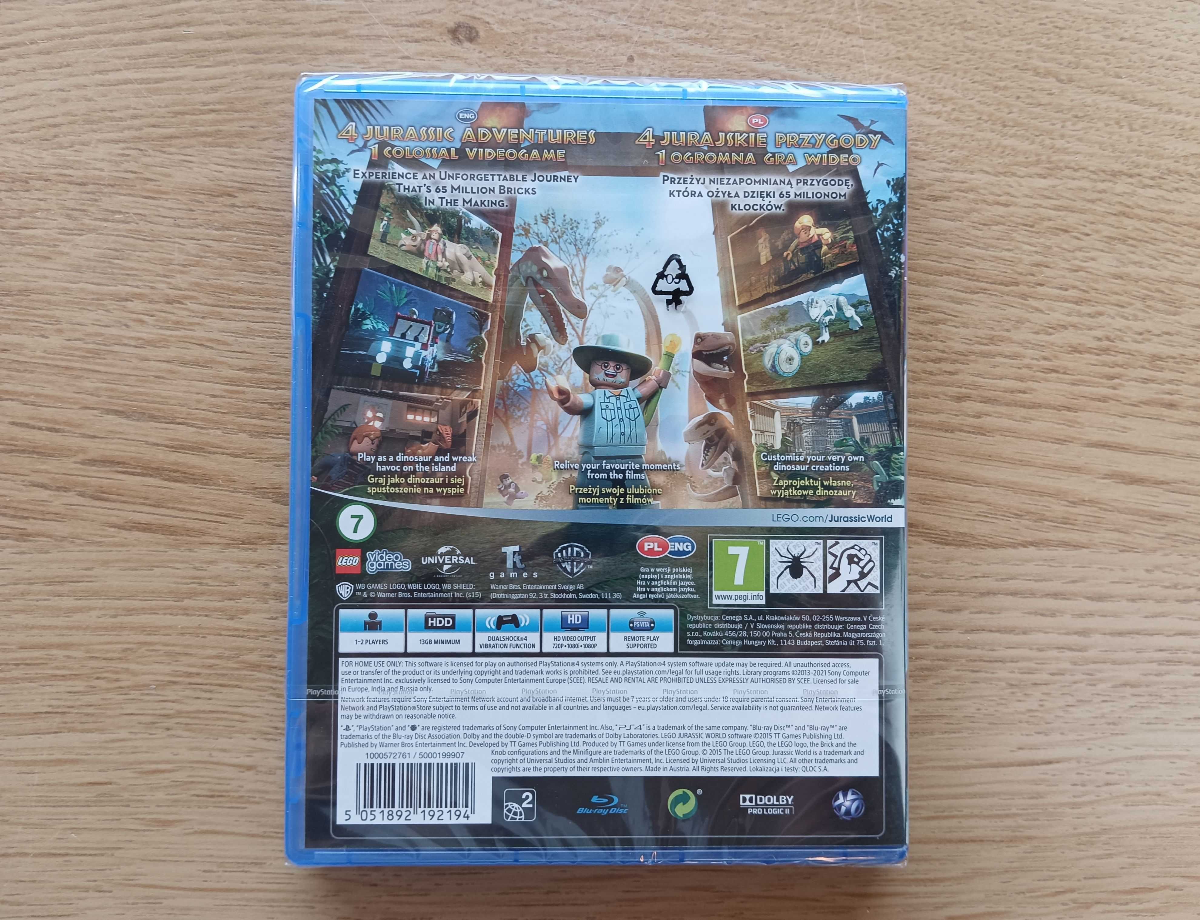 Lego Jurassic World PS4 na Playstation 4 PL (nowa w folii)