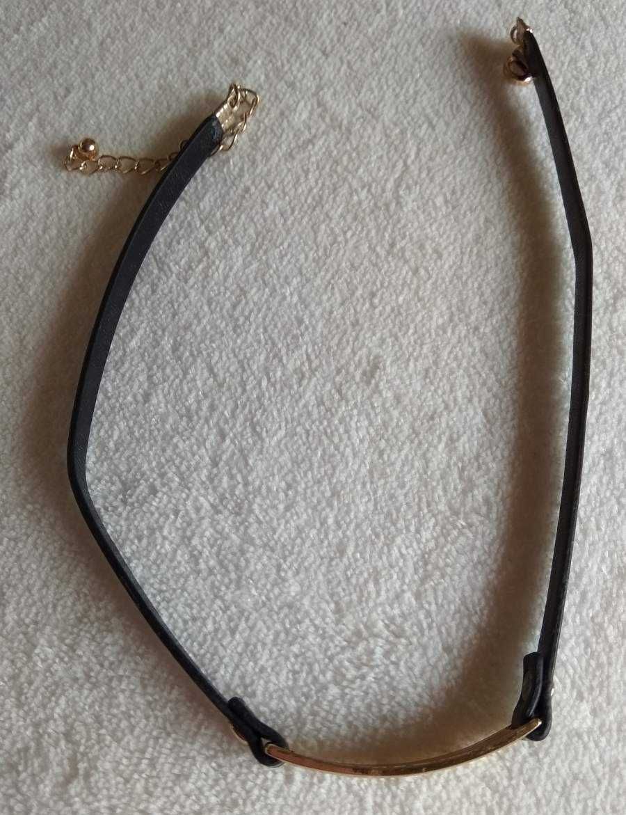 Chocker Preto com Placa Prateada - NOVO