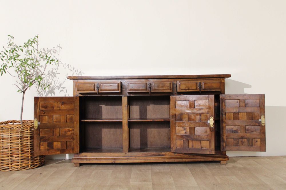 Komoda pini drewniana rustykalna farmhouse hiszpańska