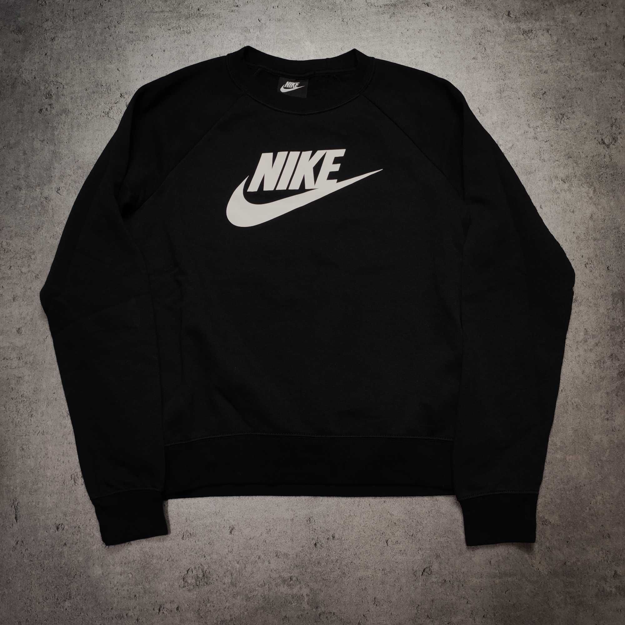 DAMSKA Bluza Nike Czarna Crewneck z Dużym Logo Swoosh
