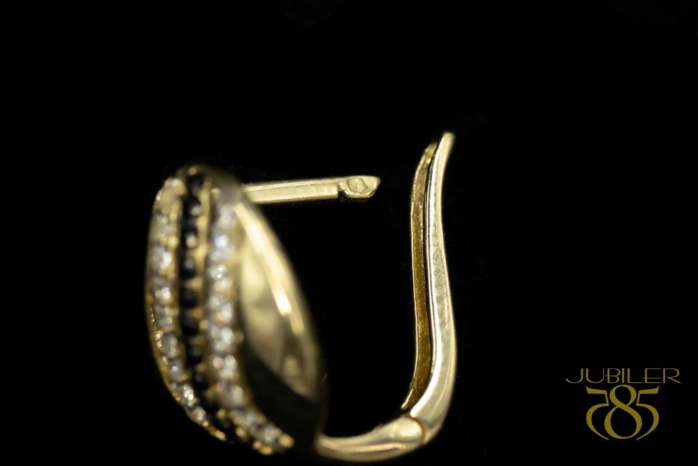 Złote kolczyki Cyrkonie/Złoto 585 14K 2,38g Nowe