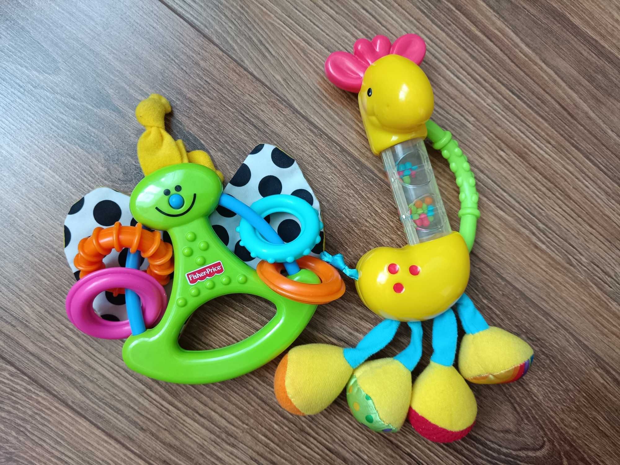 Fisher Price grzechotki, żyrafa i motyl