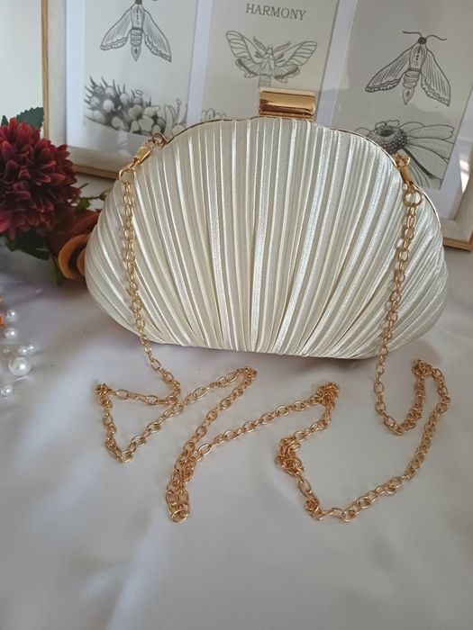 Torebka wizytowa - Plisowana kopertówka