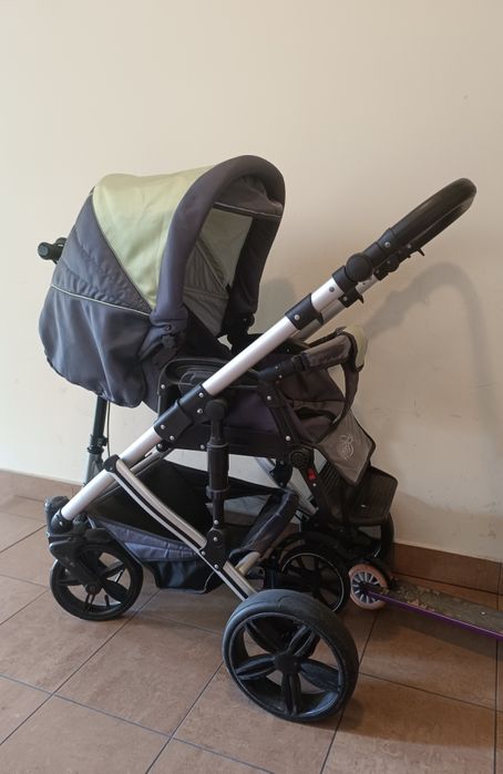 Wózek dziecięcy Bebetto Solaris 2w1  - kolor szaro limonkowy