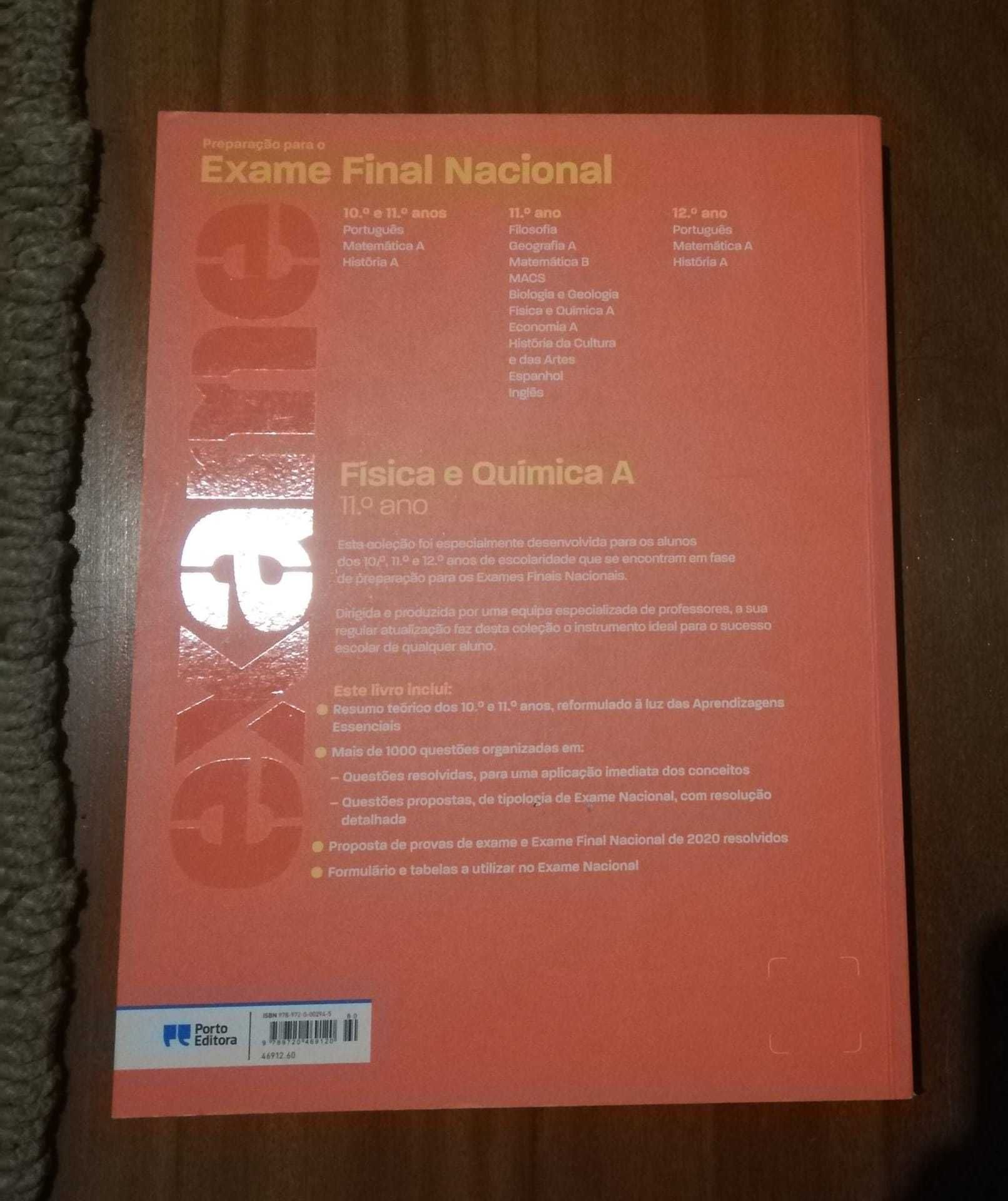 Livro preparação para exame Físico química A novo.