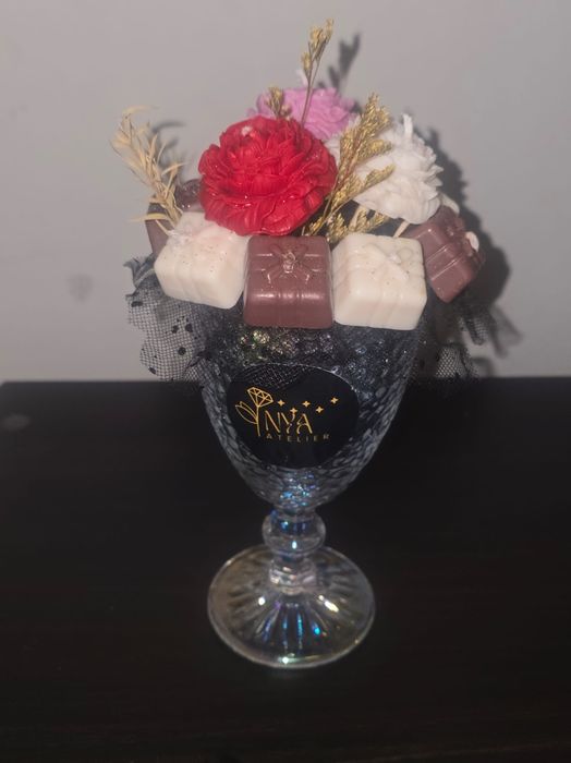 Boquê de flores de cera