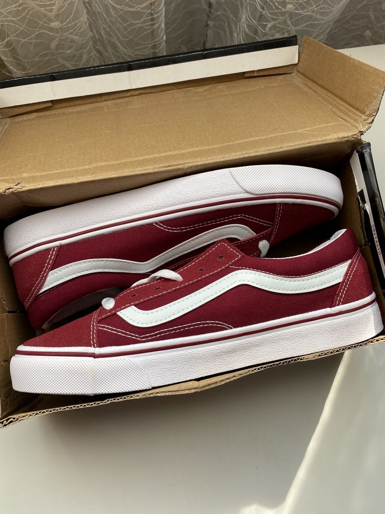 Кеди по типу Vans Old Skool Бордовий