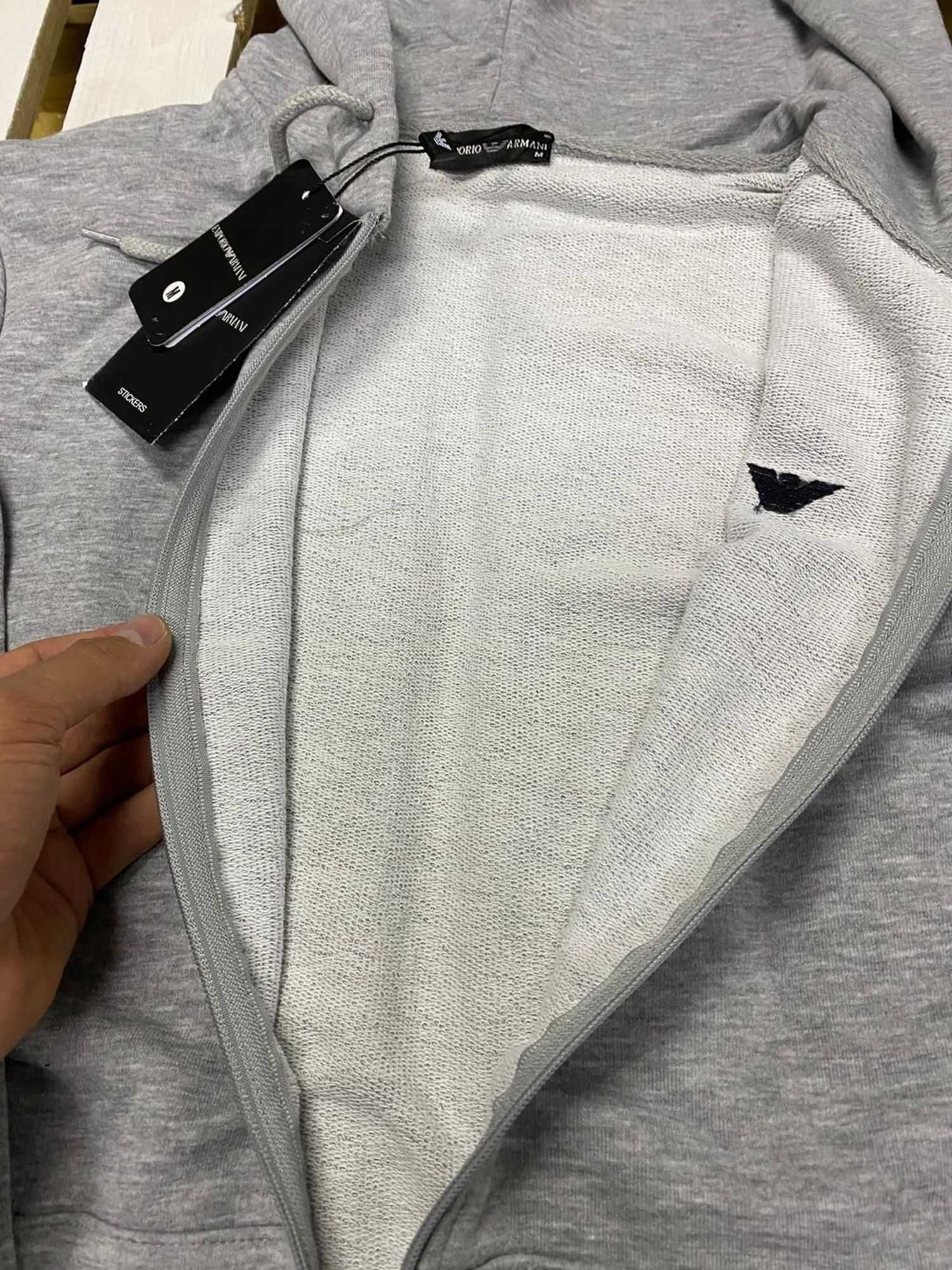 S-XXL Premium z kapturem rozpinana Bluza meska Emporio Armani Outlet