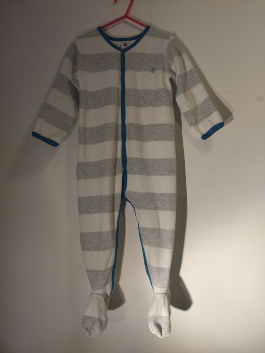 Ciepły pajacyk, śpioszki Petit Bateau r. 86cm / 2 lata
