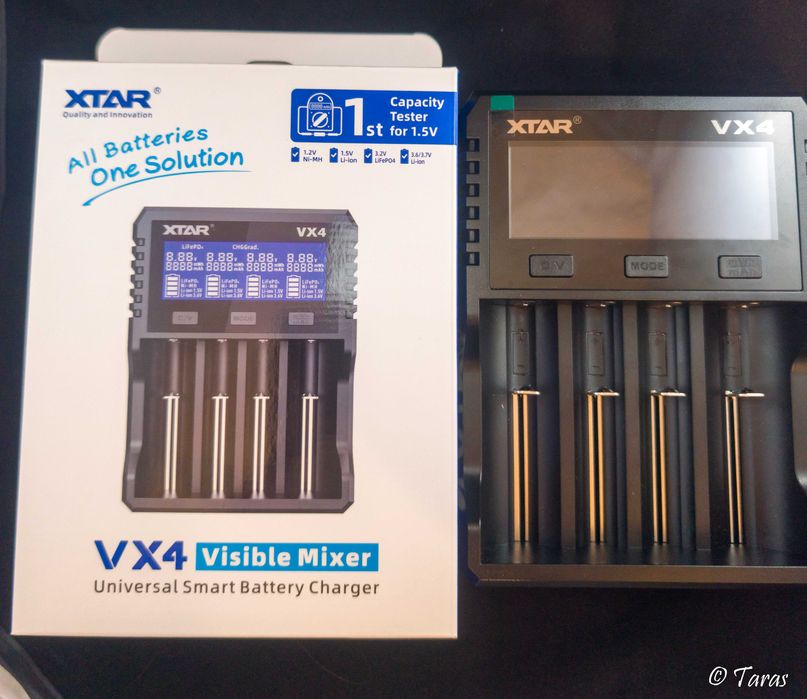 зарядний пристрій xtar vx4 lifepo li iion 18650 aa aaa