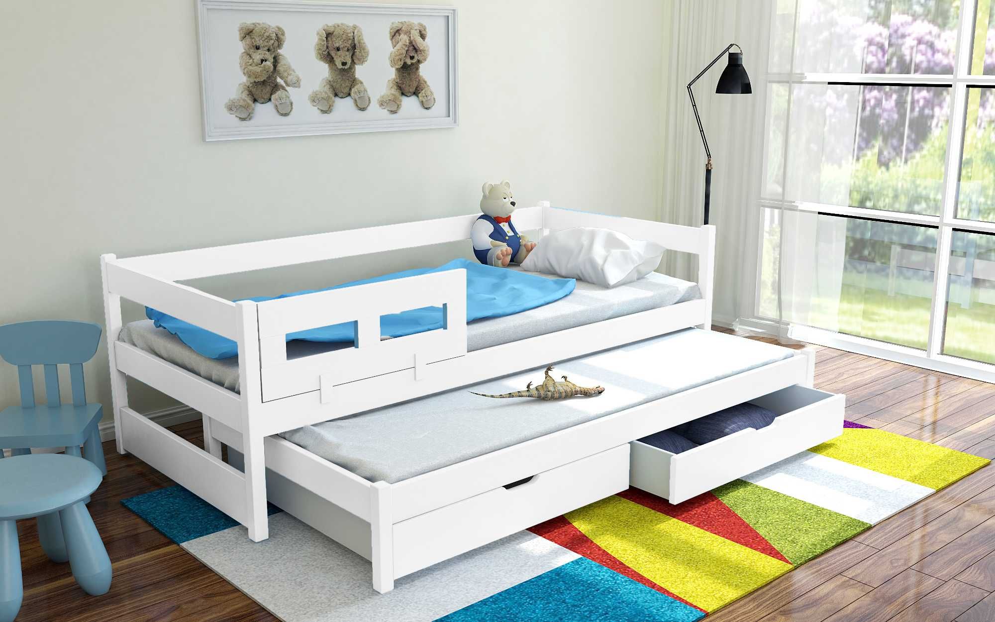 Sosnowe łóżko Tommy w różnych kolorach
