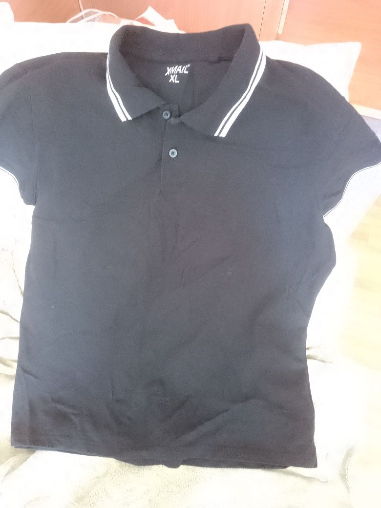 Bluzka polo cotton czarna L