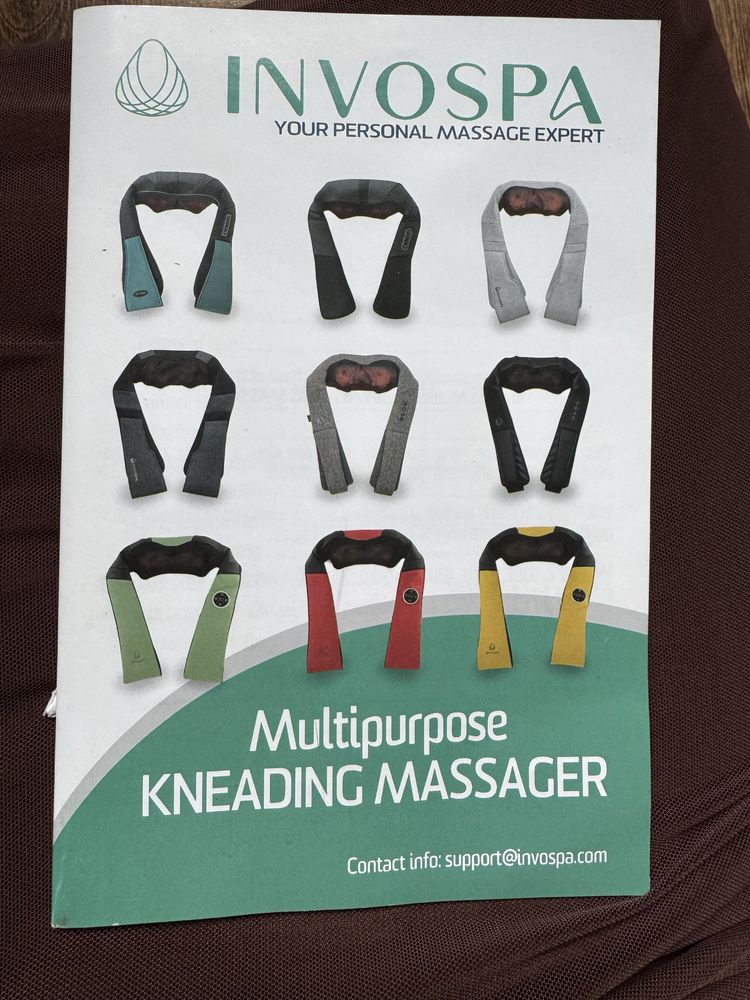 Invospa shiatsu masażer szyi i plecow nowy