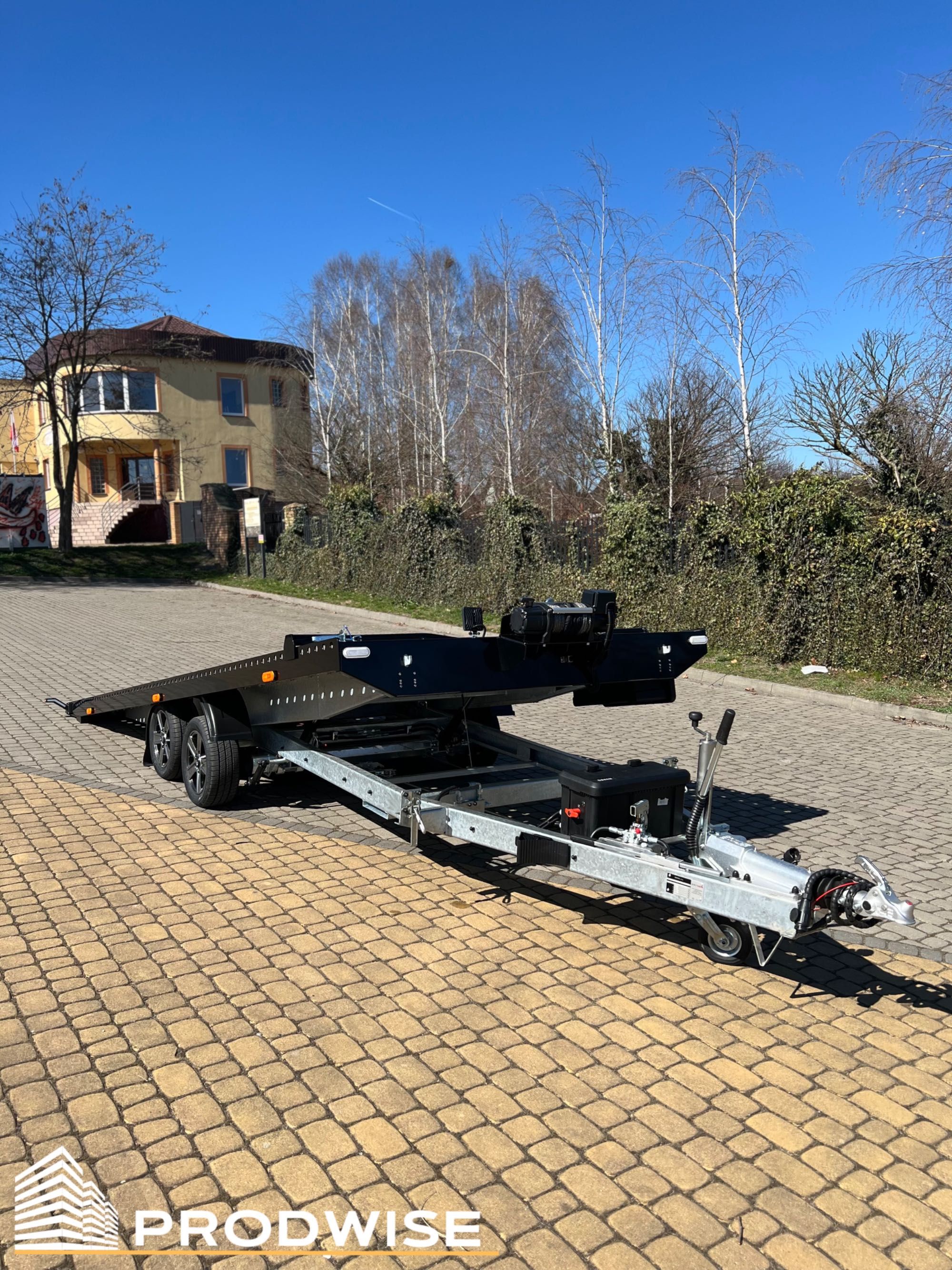 Laweta przyczepa hydrauliczna 5m x 2,1m (różne wymiary, TAŃSZE wersje)