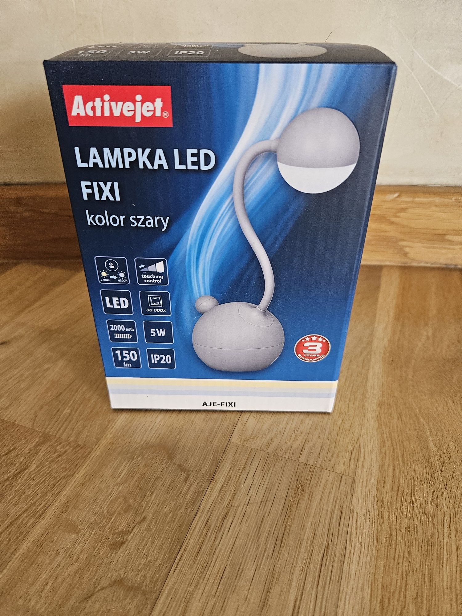 Lampka LED szara