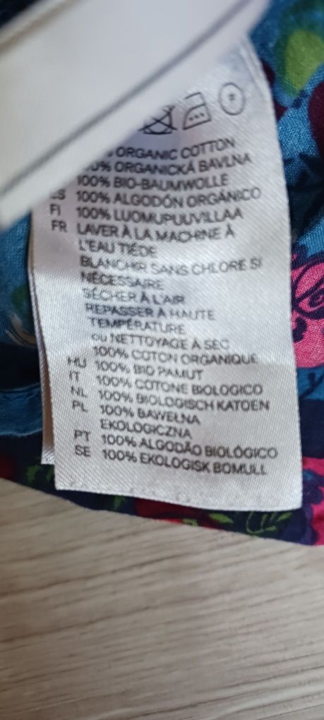 Niebiesko- kolorowa sukienka boho H&M rozm.134 cm