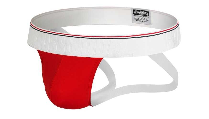 Majtki Jockstrap Stringi Slipy AussieBum r.L czerwone