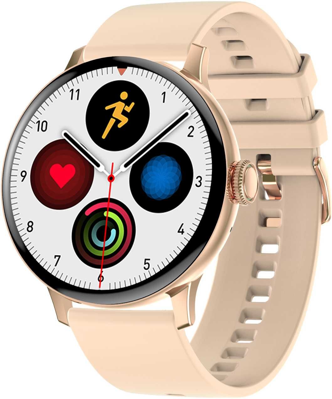 Smartwatch DAMSKI zegarek rozmowy zdrowie puls 2paski na dzień dziecka