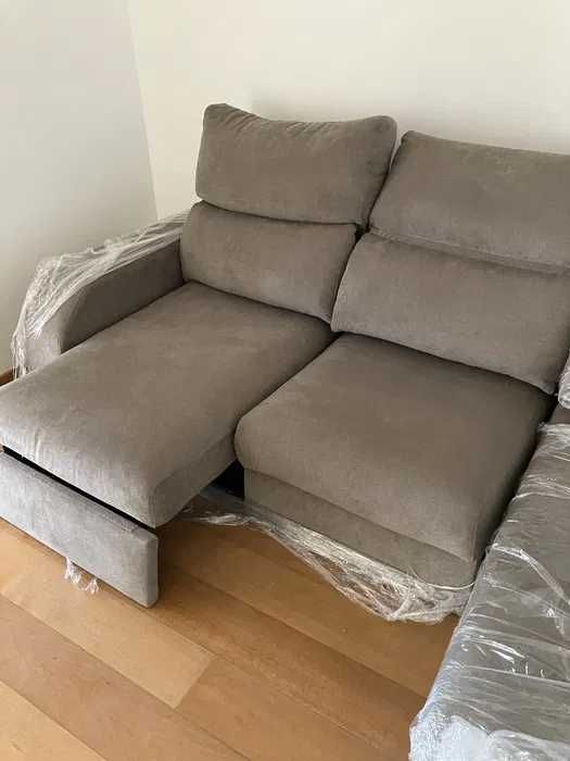 Sofá 3 lugares c/chaise longue, Hillared antracite, ESKILSTUNA