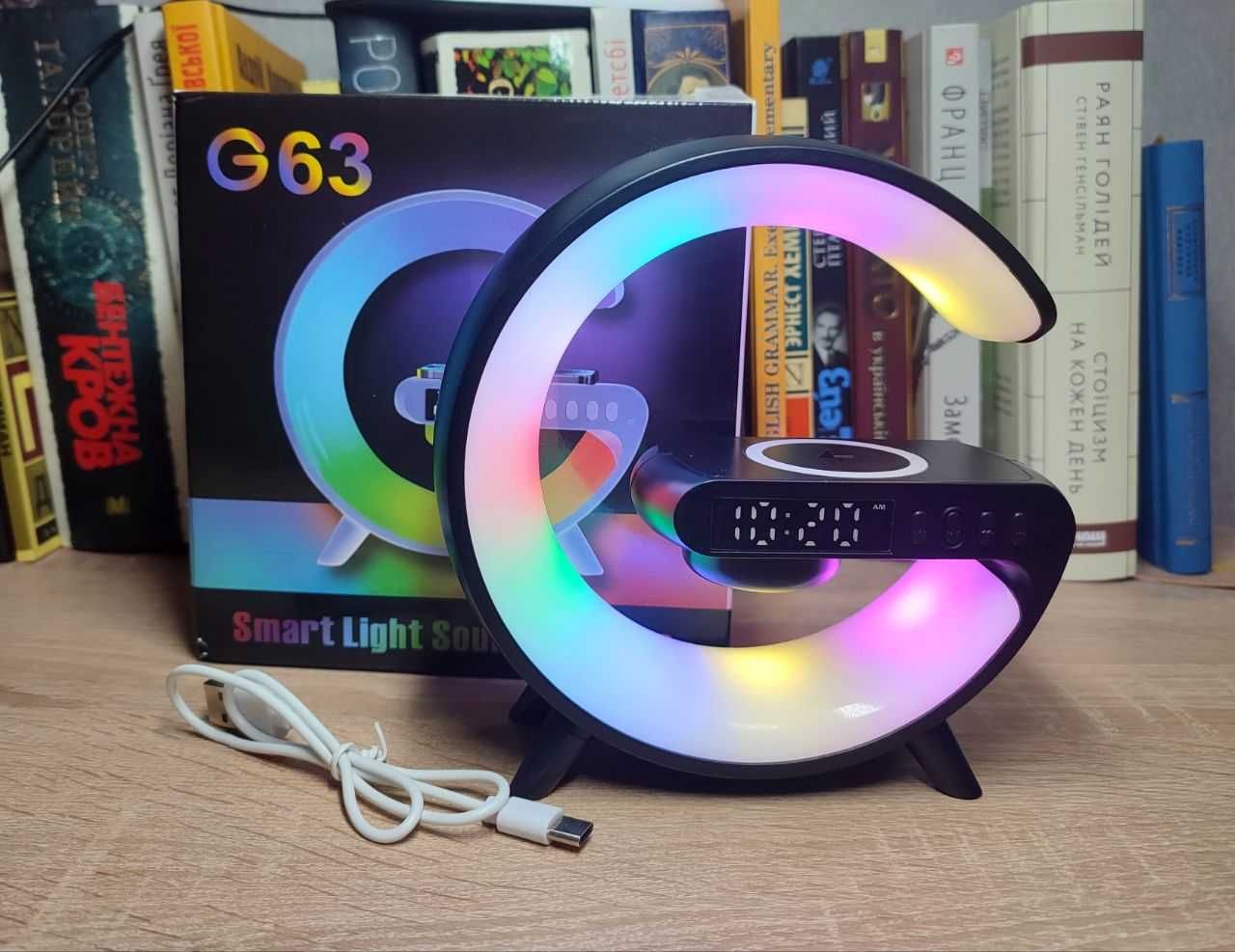 Мультифункціональна бездротова RGB лампа з безпровідною зарядкою G63