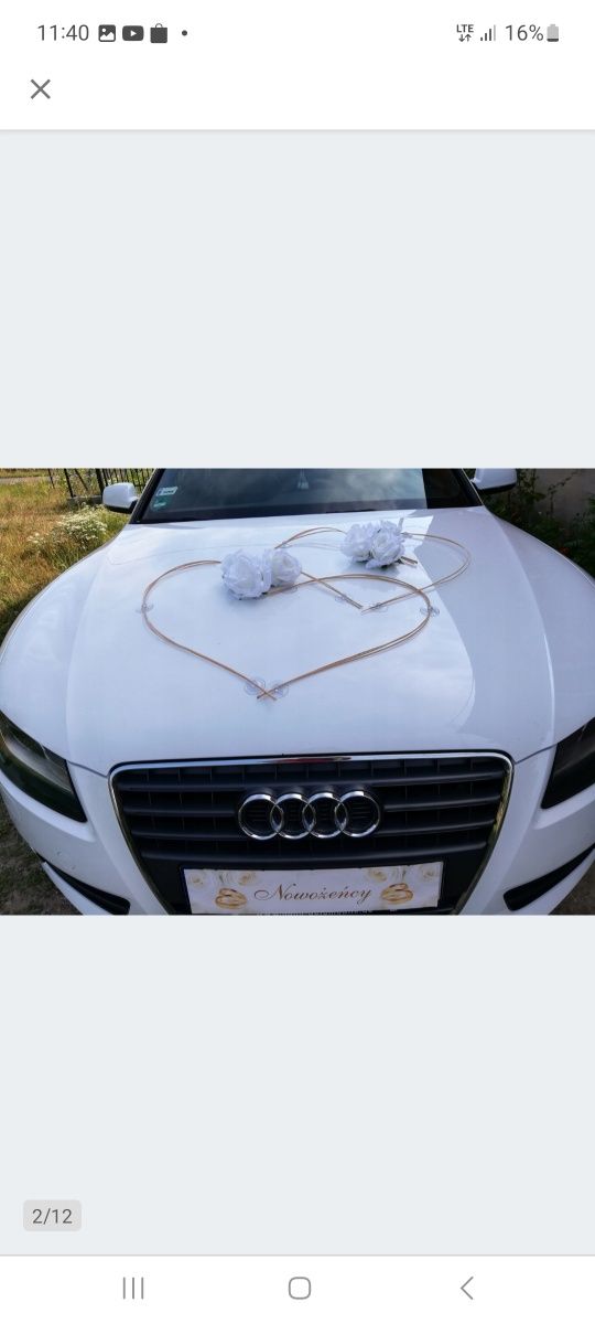 Dekoracje auta ślub