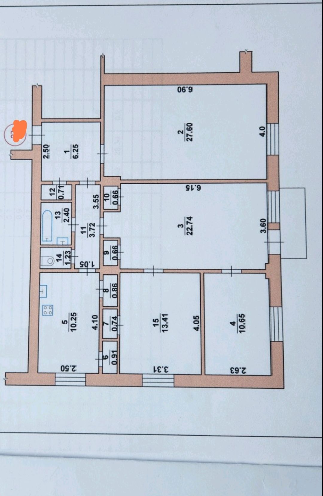 Продам 3х кімнатну квартиру в центрі міста