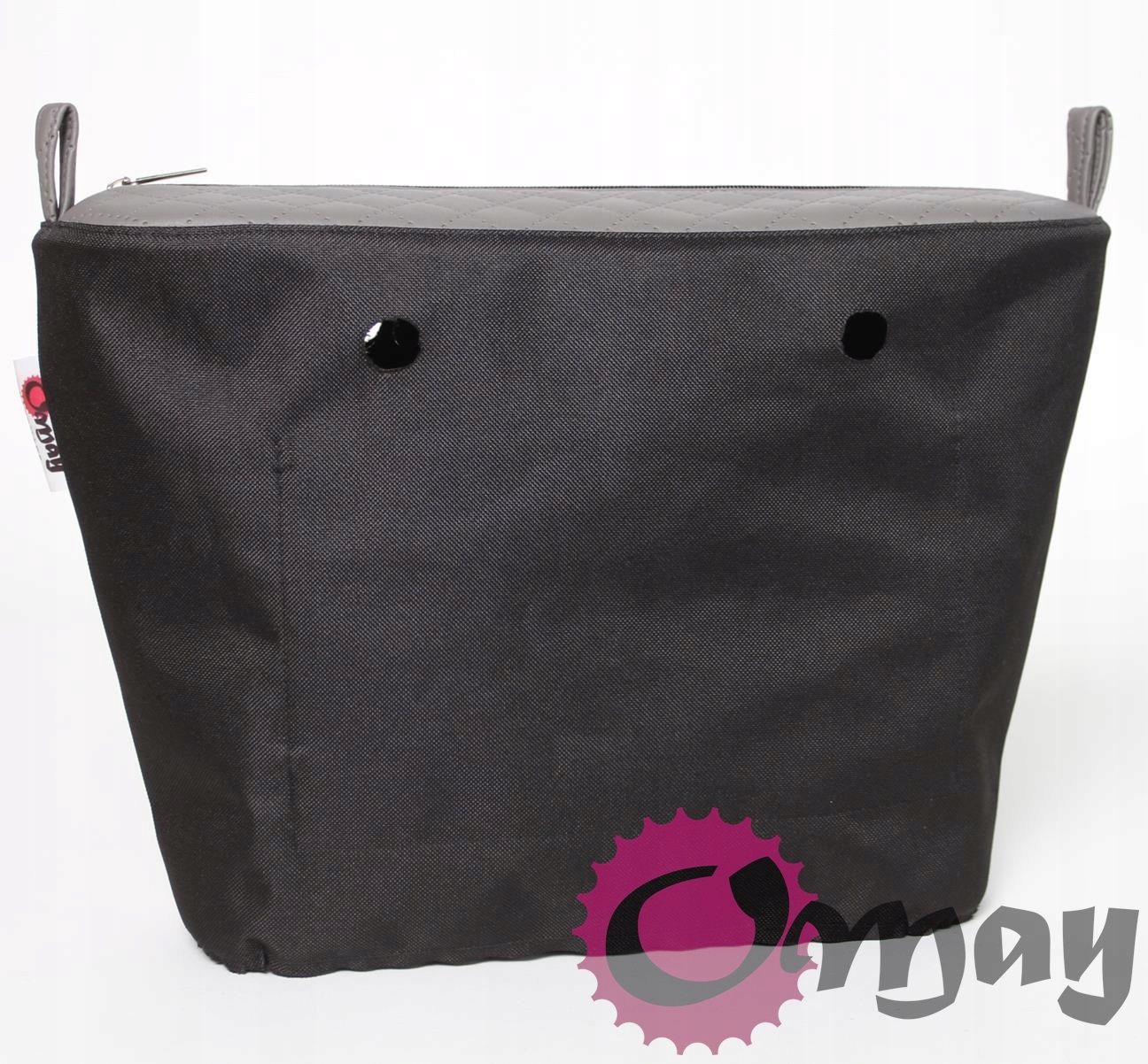 organizer OBAG MINI ekoskóra pikowana skała 2 kieszenie wkład OMAY