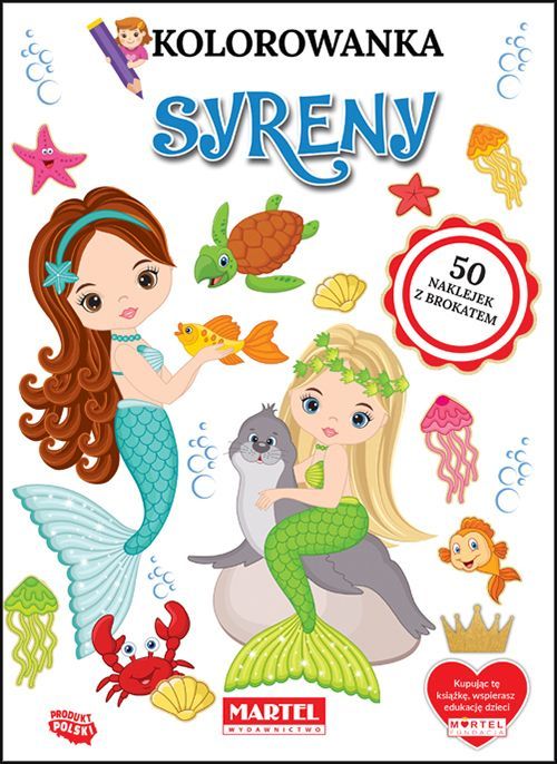 Syreny. Kolorowanka Z Naklejkami Martel