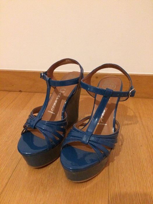 Sandálias Jeffrey Campbell Azul Novas