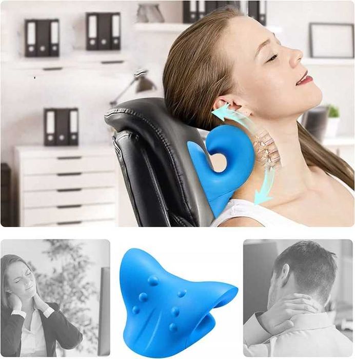 Zestaw rehabilitacyjny poduszka na kark i plecy piłka roller crossfit