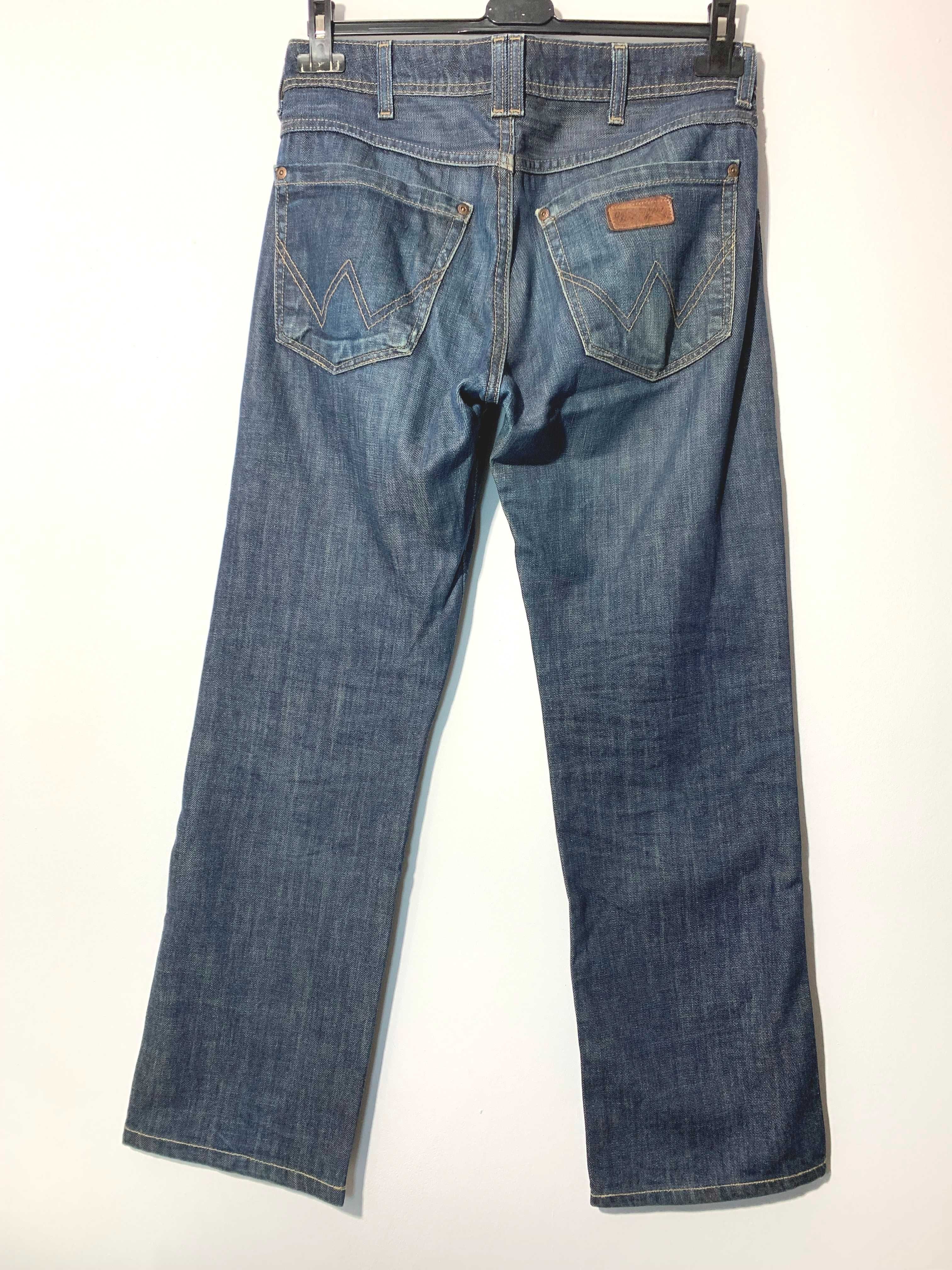 spodnie męskie Wrangler Clyde W29 L32 jeans dżins denim proste S M