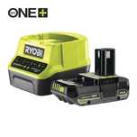 RYOBI ONE+Zestaw akumulatora 18V (2.0 Ah) z ładowarką