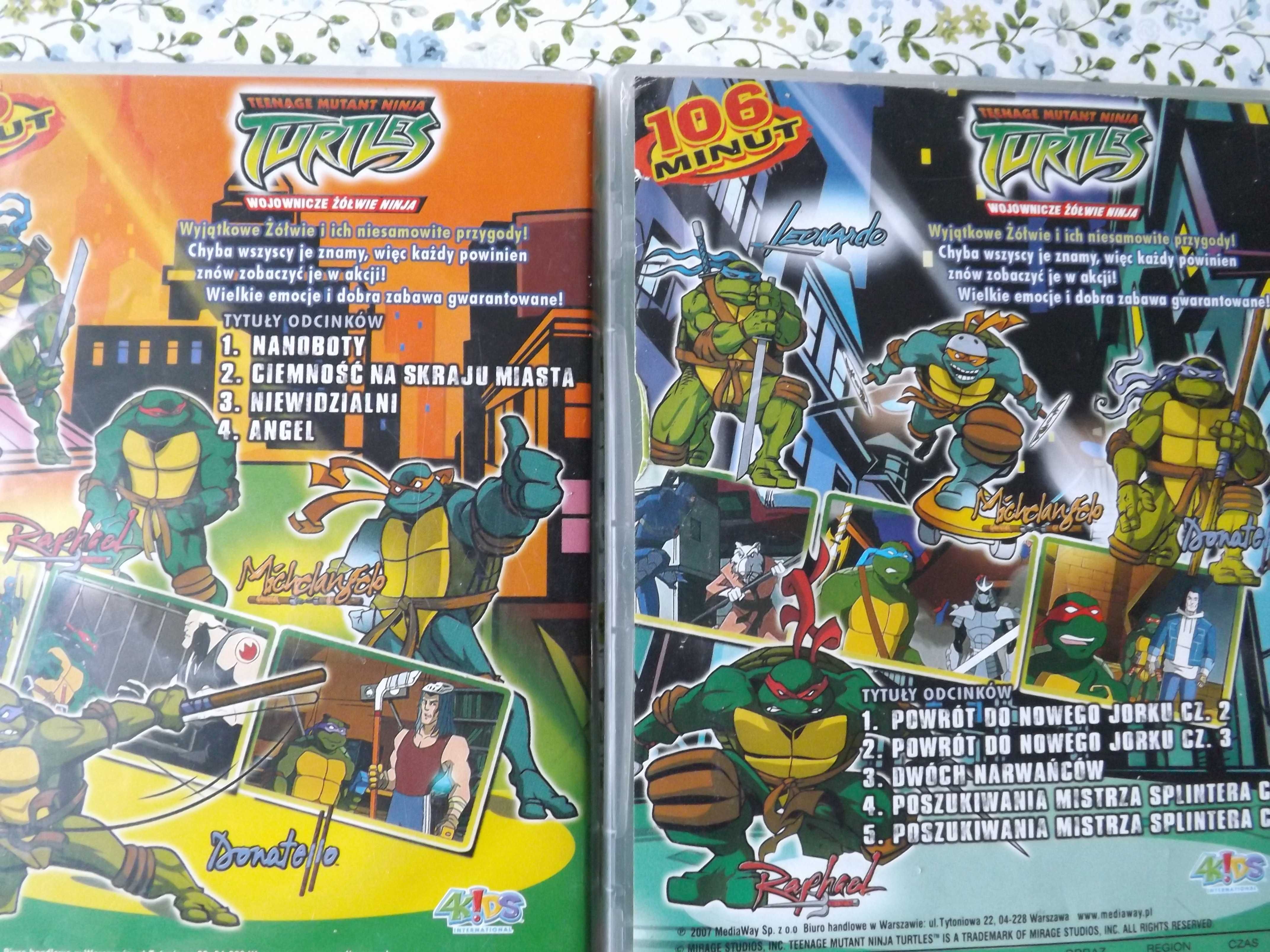 Żółwie Ninja bajki, filmy dvd