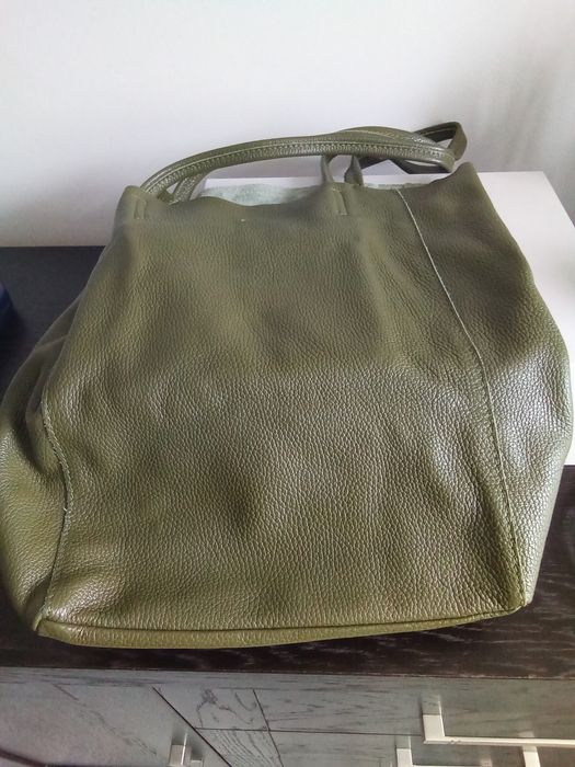 Zielona shoperka na ramię