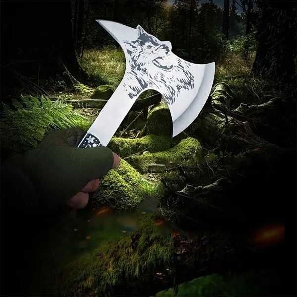 Toporek Nóż Siekiera TOMAHAWK Topór WOLF Etui SUPER HQ T28