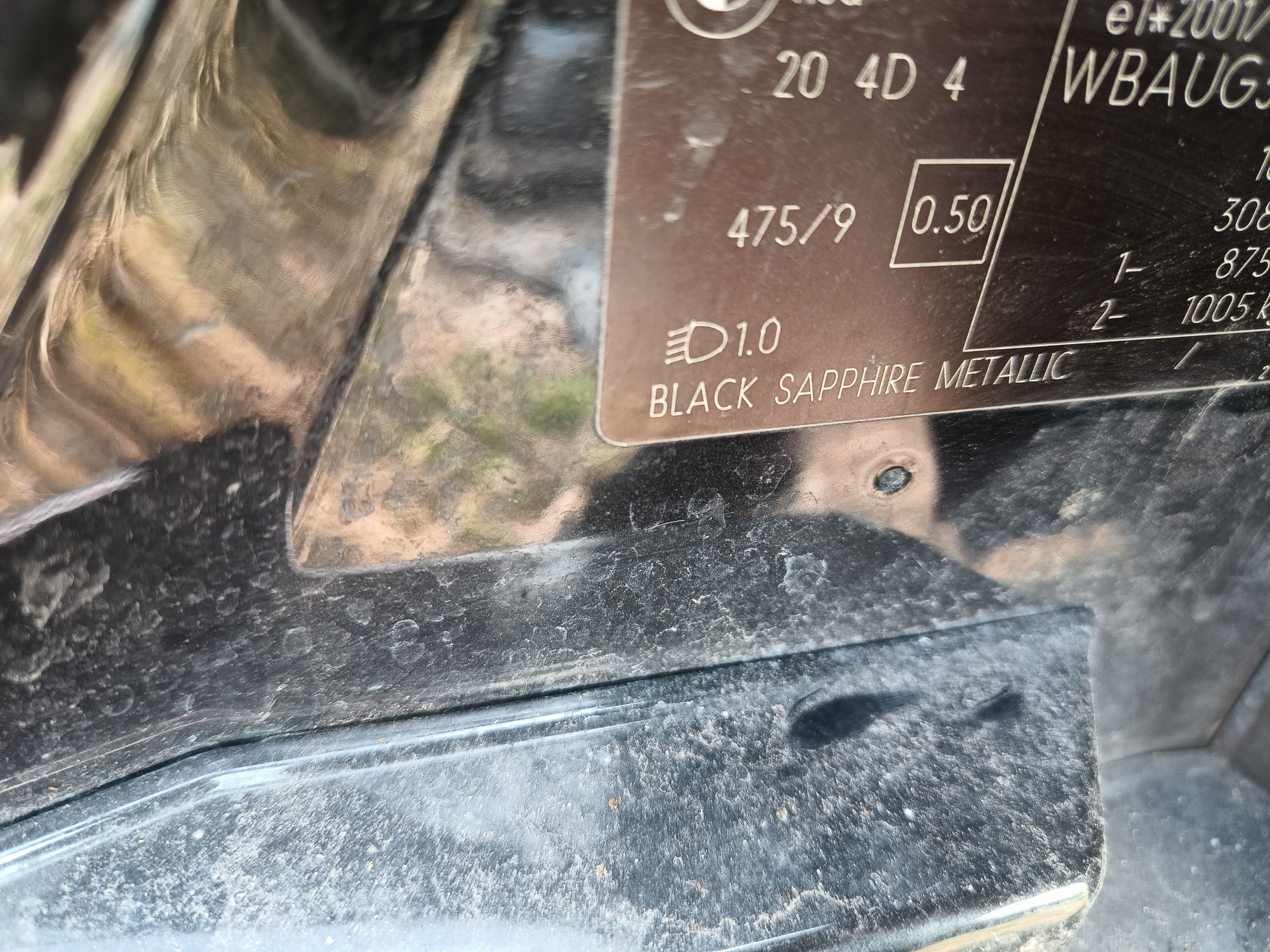 BMW 1 E81 E87 E88 E82 maska pokrywa silnika kolor 475 black saphirre