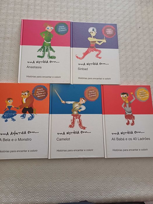 Colecção de livros e dvd's histórias infantis