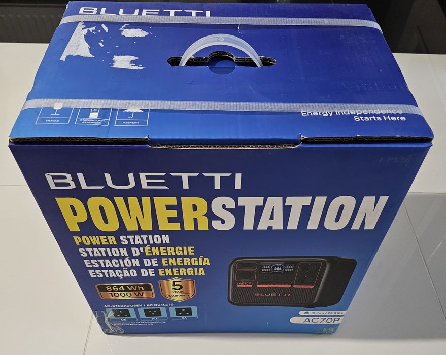 Зарядна станція Bluetti AC70P, 1000 Вт, 864 Вт/год ,  UPS,
