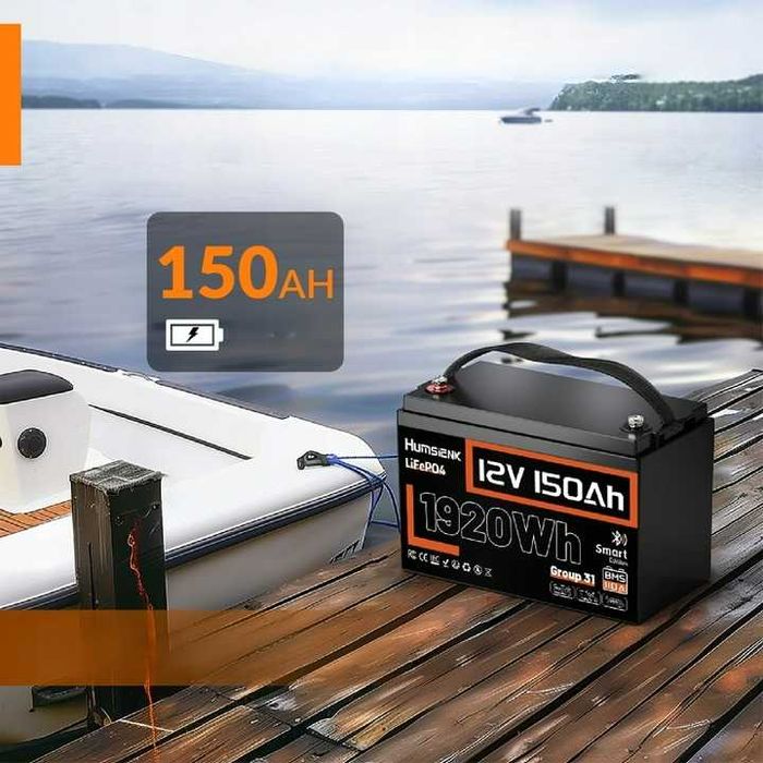 Акумулятор LiFePo4 Humsienk 12V 150Ah. Літій-залізо-фосфатний 1920Wh