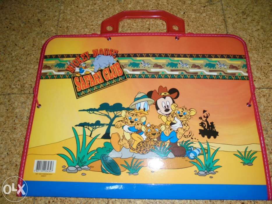 Antiga capa escolar A4 da ambar - disney Mickey pateta pato donald - s