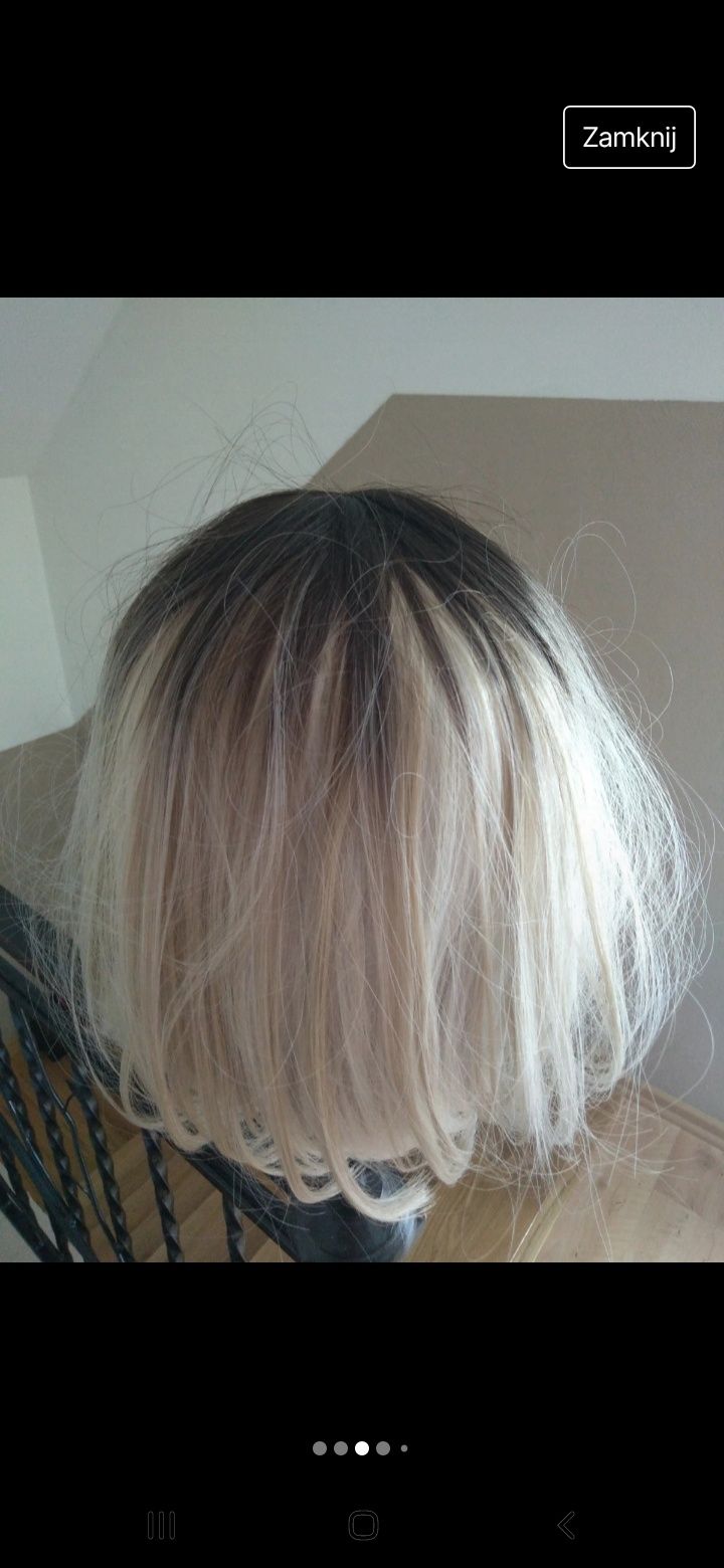 Peruka blond włosy