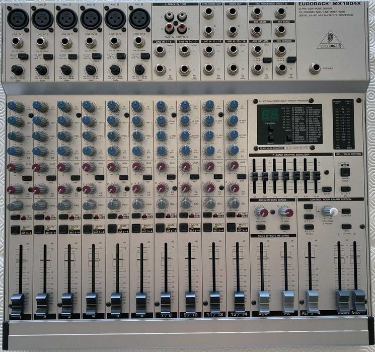 Behringer MX1804X Mixer for Studio or Live Use, with Built-in FX Effects64284612244995122