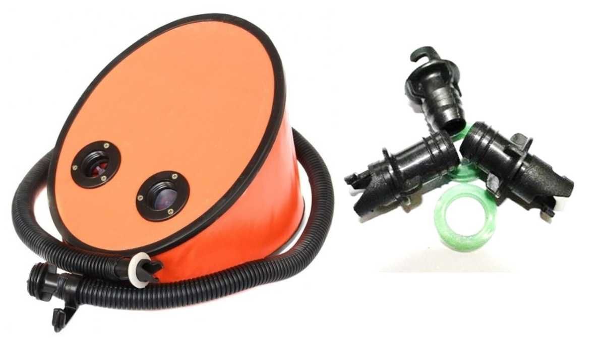 Pompka nożna 5L Bark Kloibri Elling + wąż do pontonu + 3 końcówki