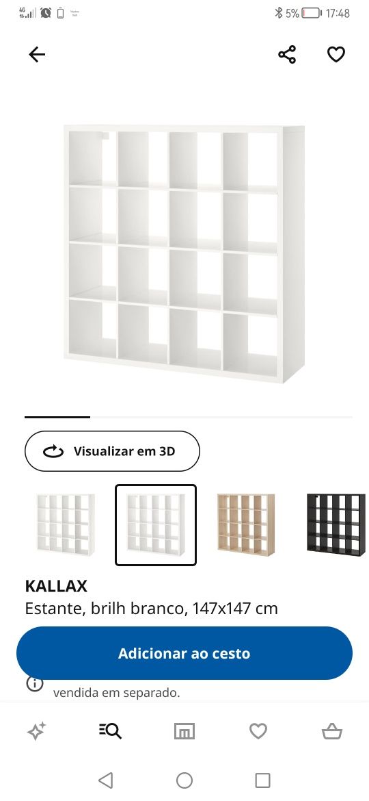 Estante ikea, usada como nova