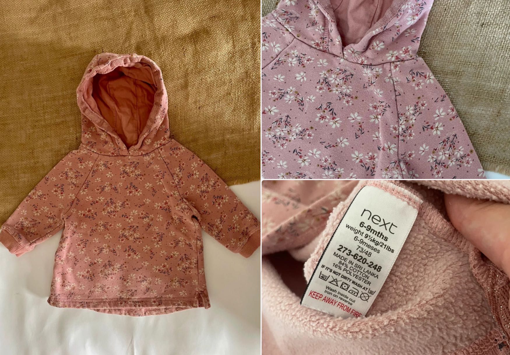 Urocza różowa bluza dresowa w rozmiarze 74 od Next