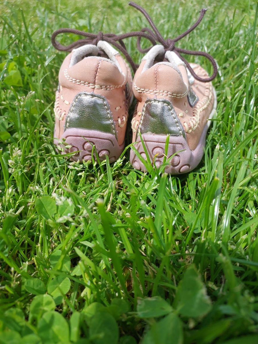 Туфлі greenies, мокасини, перше взуття для дівчинки 19р. Шкіряні
