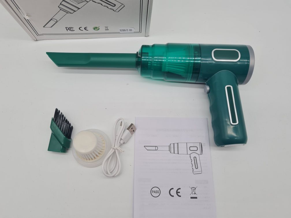 Bezprzewodowy mini odkurzacz ręczny XK-5501 USB zielony